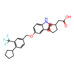 2-(7-((4-cyclopentyl-3-(trifluoromethyl)benzyl)oxy)-1,2,3,4-tetrahydrocyclopenta[b]indol-3-yl)acetic acid(WXG02034)