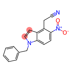 1H-INDOLE-4-ACETONITRILE, 5-NITRO-1-(PHENYLMETHYL)-