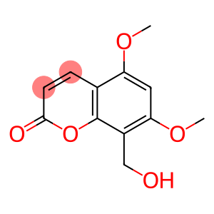 2H-1-Benzopyran-2-one, 8-(hydroxymethyl)-5,7-dimethoxy-