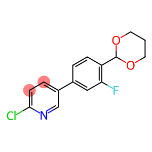 5-(4-(1,3-Dioxan-2-yl)-3-fluorophenyl)-2-chloropyridine