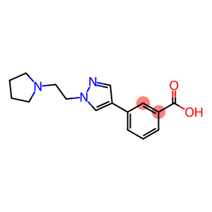 3-(1-(2-(Pyrrolidin-1-yl)ethyl)-1H-pyrazol-4-yl)benzoic acid