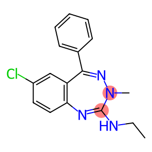 7-Chloro-2-ethylamino-3-methyl-5-phenyl-3H-1,3,4-benzotriazepine