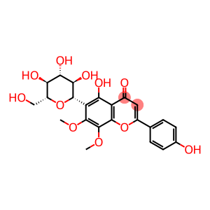 4H-1-Benzopyran-4-one, 6-β-D-glucopyranosyl-5-hydroxy-2-(4-hydroxyphenyl)-7,8-dimethoxy-