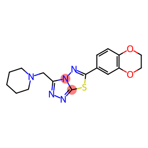 6-(2,3-dihydro-1,4-benzodioxin-6-yl)-3-(1-piperidinylmethyl)[1,2,4]triazolo[3,4-b][1,3,4]thiadiazole