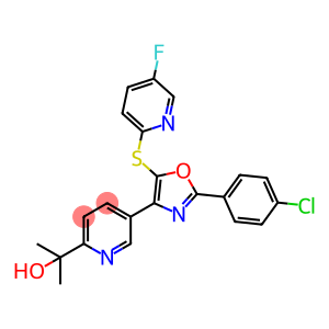 2-Pyridinemethanol, 5-[2-(4-chlorophenyl)-5-[(5-fluoro-2-pyridinyl)thio]-4-oxazolyl]-α,α-dimethyl-