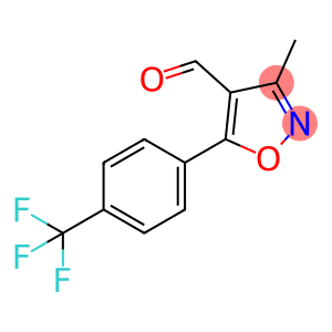 3-methyl-5-[4-(trifluoromethyl)phenyl]-1,2-oxazole-4-carbaldehyde