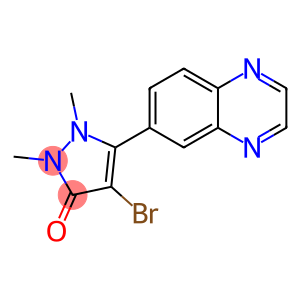 4-bromo-1,2-dimethyl-5-quinoxalin-6-yl-pyrazol-3-one