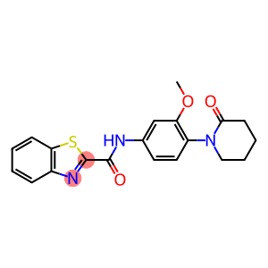 2-Benzothiazolecarboxamide, N-[3-methoxy-4-(2-oxo-1-piperidinyl)phenyl]-