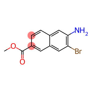 2-Naphthalenecarboxylic acid, 6-amino-7-bromo-, methyl ester