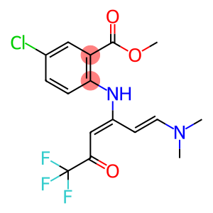 METHYL 5-CHLORO-2-(((E)-1-[(E)-2-(DIMETHYLAMINO)ETHENYL]-4,4,4-TRIFLUORO-3-OXO-1-BUTENYL)AMINO)BENZENECARBOXYLATE