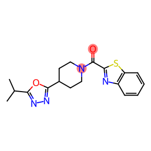 1,3-benzothiazol-2-yl-[4-(5-propan-2-yl-1,3,4-oxadiazol-2-yl)piperidin-1-yl]methanone