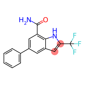 5-phenyl-2-(trifluoromethyl)-1H-indole-7-carboxamide