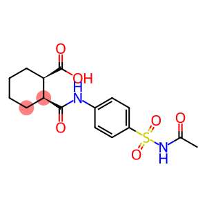 Cyclohexanecarboxylic acid, 2-[[[4-[(acetylamino)sulfonyl]phenyl]amino]carbonyl]-, (1R,2S)-rel-