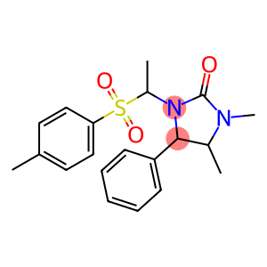 1,5-DIMETHYL-3-(1-[(4-METHYLPHENYL)SULFONYL]ETHYL)-4-PHENYLTETRAHYDRO-2H-IMIDAZOL-2-ONE