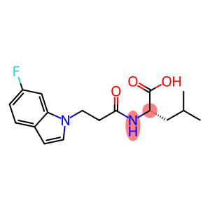 L-Leucine, N-[3-(6-fluoro-1H-indol-1-yl)-1-oxopropyl]-