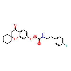 N-[2-(4-fluorophenyl)ethyl]-2-[(4-oxo-3,4-dihydrospiro[chromene-2,1'-cyclohexan]-7-yl)oxy]acetamide