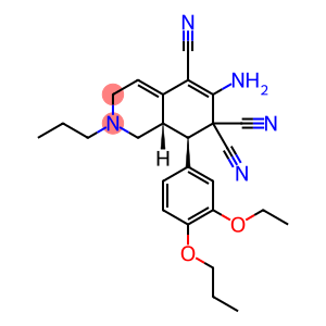 6-amino-8-(3-ethoxy-4-propoxyphenyl)-2-propyl-2,3,8,8a-tetrahydroisoquinoline-5,7,7(1H)-tricarbonitrile