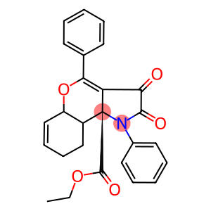 ethyl 2,3-dioxo-1,4-diphenyl-2,3,5a,8,9,9a-hexahydrochromeno[4,3-b]pyrrole-9b(1H)-carboxylate