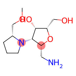 (2S,3S,4R,5R)-5-(aminomethyl)-2-(hydroxymethyl)-4-((R)-2-(methoxymethyl)pyrrolidin-1-yl)tetrahydrofuran-3-ol