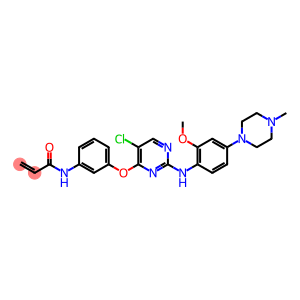 N-{3-[(5-Chloro-2-{[2-methoxy-4-(4-methyl-1-piperazinyl)phenyl]amino}-4-pyrimidinyl)oxy]phenyl}acrylamide