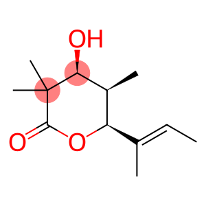 2H-Pyran-2-one, tetrahydro-4-hydroxy-3,3,5-trimethyl-6-[(1E)-1-methyl-1-propen-1-yl]-, (4S,5R,6S)-