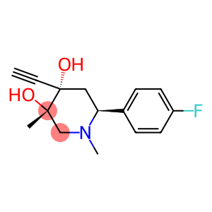 3,4-Piperidinediol,4-ethynyl-6-(4-fluorophenyl)-1,3-dimethyl-, (3a,4a,6b)- (9CI)