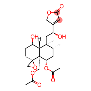 2(5H)-Furanone, 4-[(1S)-2-[(1R,4R,4aR,5S,6R,8S,8aR)-8-(acetyloxy)-8a-[(acetyloxy)methyl]octahydro-4-hydroxy-5,6-dimethylspiro[naphthalene-1(2H),2'-oxiran]-5-yl]-1-hydroxyethyl]-