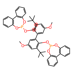 6,6'-[(3,3'-二叔丁基-5,5'-二甲氧基-1,1'-联苯基-2,2'-二基)双(氧)]双(二苯并[d,f][1,3,2]二噁膦杂庚英) 半乙基乙酸酯络合物