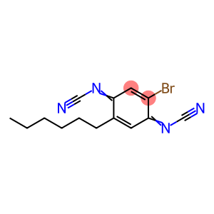 (2-Bromo-5-hexyl-2,5-cyclohexadiene-1,4-diylidene)bis-cyanamide