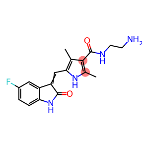 1H-Pyrrole-3-carboxamide, N-(2-aminoethyl)-5-[(5-fluoro-1,2-dihydro-2-oxo-3H-indol-3-ylidene)methyl]-2,4-dimethyl-