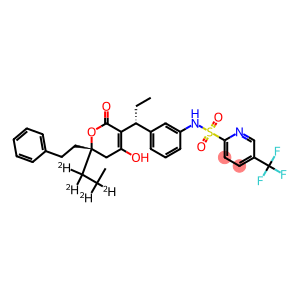 N-[3-[(1R)-1-[(2R)-4-hydroxy-6-oxo-2-(2-phenylethyl)-2-(1,1,2,2-tetradeuteriopropyl)-3H-pyran-5-yl]propyl]phenyl]-5-(trifluoromethyl)pyridine-2-sulfonamide