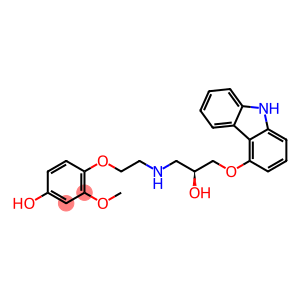 4-[2-[[(2S)-3-(9H-carbazol-4-yloxy)-2-hydroxypropyl]amino]ethoxy]-3-methoxyphenol