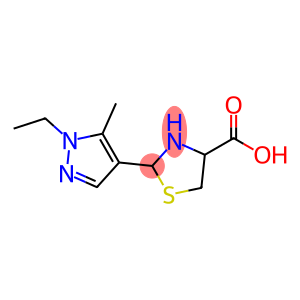 2-(1-ethyl-5-methyl-1H-pyrazol-4-yl)-1,3-thiazolidine-4-carboxylic acid