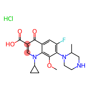 1-Cyclopropyl-6-fluoro-8-methoxy-7-(2-methylpiperazin-1-yl)-4-oxo-1,4-dihydroquinoline-3-carboxylic Acid Monohydrochloride