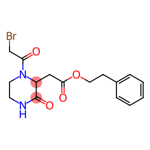 Phenethyl 2-[1-(2-bromoacetyl)-3-oxo-2-piperazinyl]acetate