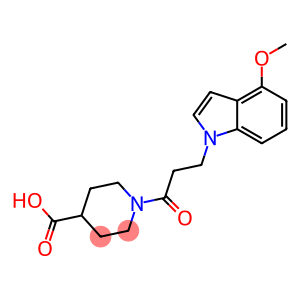 1-[3-(4-methoxy-1H-indol-1-yl)propanoyl]piperidine-4-carboxylic acid