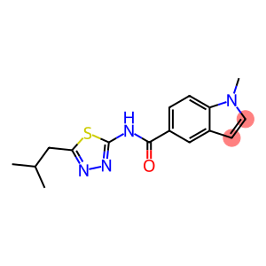 1H-Indole-5-carboxamide, 1-methyl-N-[5-(2-methylpropyl)-1,3,4-thiadiazol-2-yl]-
