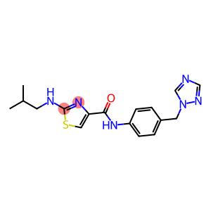 2-[(2-methylpropyl)amino]-N-[4-(1H-1,2,4-triazol-1-ylmethyl)phenyl]-1,3-thiazole-4-carboxamide