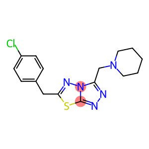 6-(4-chlorobenzyl)-3-(piperidin-1-ylmethyl)[1,2,4]triazolo[3,4-b][1,3,4]thiadiazole