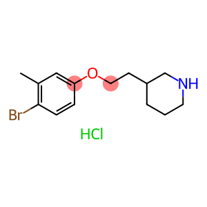 3-[2-(4-Bromo-3-methylphenoxy)ethyl]piperidinehydrochloride