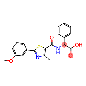 Benzeneacetic acid, α-[[[2-(3-methoxyphenyl)-4-methyl-5-thiazolyl]carbonyl]amino]-, (αR)-