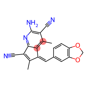 5H-Cyclopenta[b]pyridine-3,7-dicarbonitrile, 2-amino-5-(1,3-benzodioxol-5-ylmethylene)-4,6-dimethyl-, (5Z)-