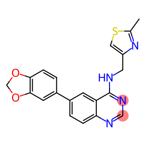 4-Quinazolinamine, 6-(1,3-benzodioxol-5-yl)-N-[(2-methyl-4-thiazolyl)methyl]-