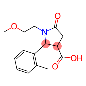 3-Pyrrolidinecarboxylic acid, 1-(2-methoxyethyl)-2-(2-methylphenyl)-5-oxo-