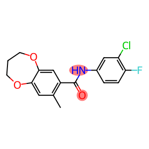 N-(3-Chloro-4-fluorophenyl)-3,4-dihydro-8-methyl-2H-1,5-benzodioxepin-7-carbo...