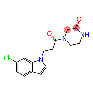 4-[3-(6-chloroindol-1-yl)propanoyl]piperazin-2-one