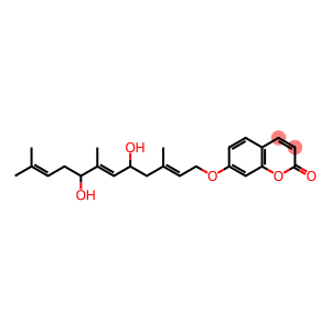 2H-1-Benzopyran-2-one, 7-[[(2E,6E)-5,8-dihydroxy-3,7,11-trimethyl-2,6,10-dodecatrien-1-yl]oxy]-