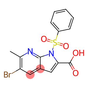 1-(Phenylsulphonyl)-5-broMo-6-Methyl-7-azaindole-2-carboxylic acid