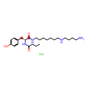 (S)-N-(1-((7-((4-aminobutyl)amino)heptyl)amino)-3-(4-hydroxyphenyl)-1-oxopropan-2-yl)butyramide dihydrochloride