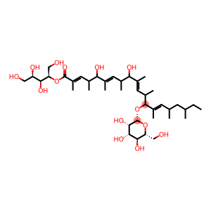 D-Arabinitol, 4-[(2E,6E,10E,14E)-5,9-dihydroxy-13-(β-D-mannopyranosyloxy)-2,4,6,8,10,12,14,16,18-nonamethyl-2,6,10,14-eicosatetraenoate]